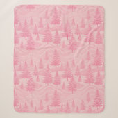 Couverture Sherpa Pink Forest Christmas (Devant)