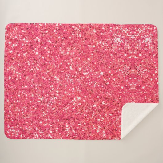 Couverture Sherpa Pink fun pétillant parties scintillant motif, cade (Devant (Horizontal))