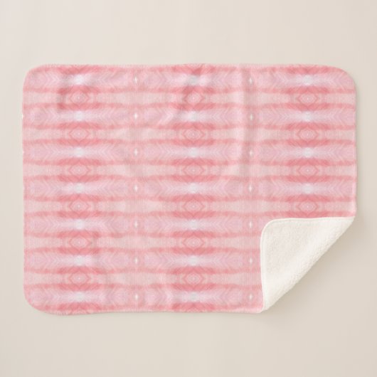 Couverture Sherpa Pink Pastel En Blanc (Devant (Horizontal))