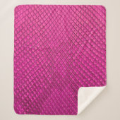 Couverture Sherpa Pink python peau de serpent texture (Devant)