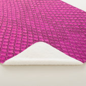 Couverture Sherpa Pink python peau de serpent texture (3/4)