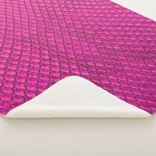 Couverture Sherpa Pink python peau de serpent texture (3/4)