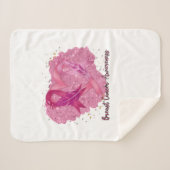 Couverture Sherpa Pink Ribbon Sensibilisation au cancer du sein (Devant (Horizontal))