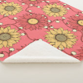 Couverture Sherpa Pink Sunflowers Christmas (3/4)