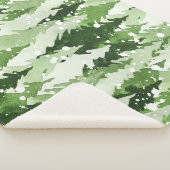 Couverture Sherpa Pins Neige : Aquarelle Noël. (3/4)