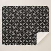 Couverture Sherpa Pinwheel Spiral White Abstract Illusions Line Art (Devant (Horizontal))