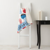 Couverture Sherpa Pirate Jellyfish, Motif de méduses, Votre nom (En situation)