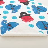 Couverture Sherpa Pirate Octopus, Motif de pieuvre, Animaux de mer (3/4)