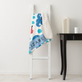 Couverture Sherpa Pirate Octopus, Motif Octopus, Mer, Votre Nom (En situation)