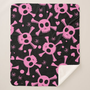 Couverture Sherpa Pirate Skull : Girlish Hearts Motif