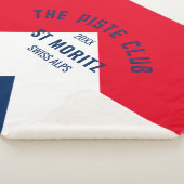 Couverture Sherpa Piste Club Red Navy Custom Winter Ski (3/4)