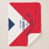 Couverture Sherpa Piste Club Red Navy Custom Winter Ski (Devant)