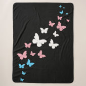 Couverture Sherpa Piste de Papillon de Fierté Transgenre (Devant)