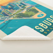 Couverture Sherpa Pittsburgh, PA | Vue oeil d'oiseau (3/4)