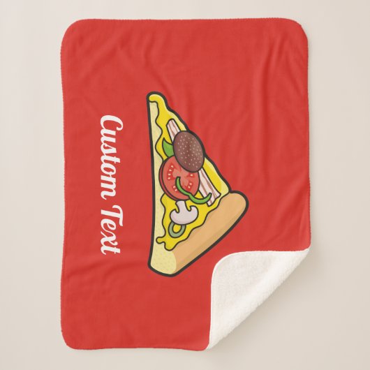 Couverture Sherpa Pizza Slice Sherpa Blanche (Devant)