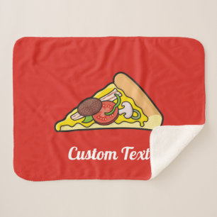 Couverture Sherpa Pizza Slice Sherpa Blanche