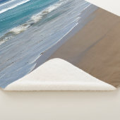 Couverture Sherpa Plage Blue Ocean Waves (3/4)