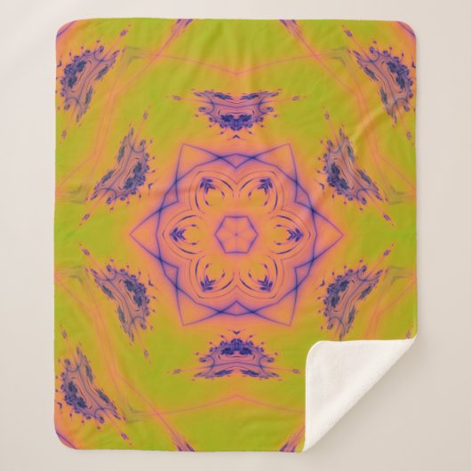 Couverture Sherpa Plage Coucher de soleil Dégradé Mandela (Devant)