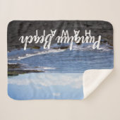 Couverture Sherpa Plage de sable noir de Punalu'u Hawaii (Devant (Horizontal))