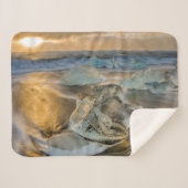 Couverture Sherpa Plage de sable noir | Jokulsarlon Sud Islande (Devant (Horizontal))