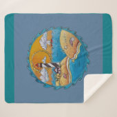 Couverture Sherpa Plage d'été amusant soleil bord de mer côte (Devant (Horizontal))