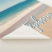 Couverture Sherpa Plage personnalisée Photo Ocean Blue M (3/4)