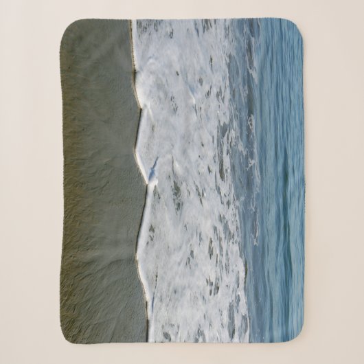 Couverture Sherpa Plage/Sable/Vagues (Devant)