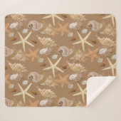 Couverture Sherpa Plage Seashel Mer Côte Océan (Devant (Horizontal))