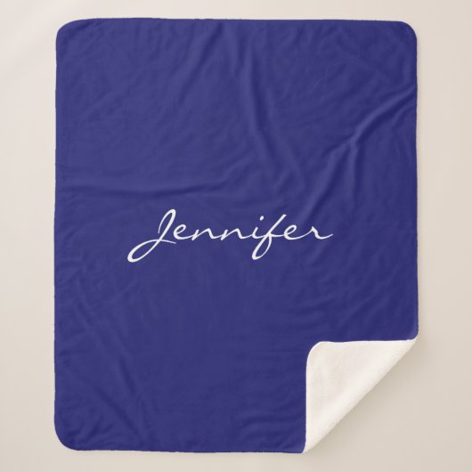 Couverture Sherpa Plaine Bleue Moderne Unique (Devant)