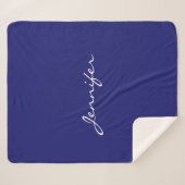 Couverture Sherpa Plaine Bleue Moderne Unique (Devant (Horizontal))