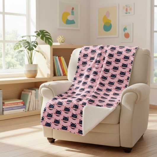 Couverture Sherpa Planet Cat Sherpa Blanket