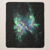 Couverture Sherpa Planétaire Nebula Vert Menthe Pervenche Fleece Bla (Devant)