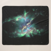 Couverture Sherpa Planétaire Nebula Vert Menthe Pervenche Fleece Bla (Devant (Horizontal))