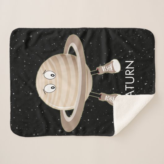 Couverture Sherpa Planète Saturne & étoiles (Devant (Horizontal))