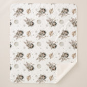 Couverture Sherpa Planètes Boho, étoiles et chat spatial (Devant)