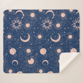 Couverture Sherpa Planètes et étoiles Motif (Devant (Horizontal))