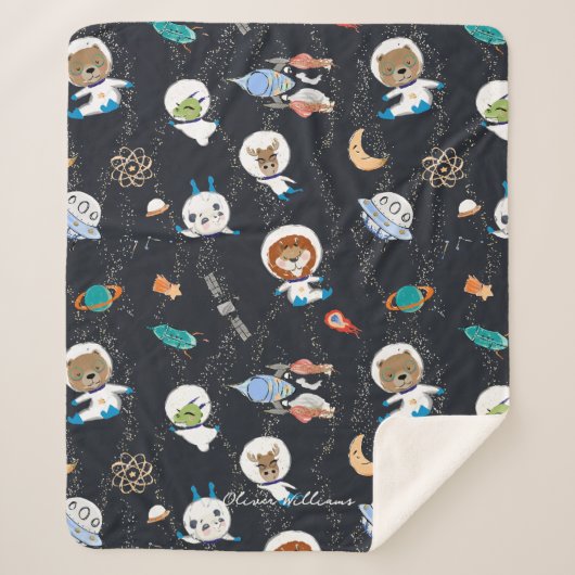 Couverture Sherpa Planètes Système solaire Baby Personnalisé (Devant)
