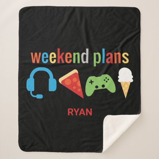 Couverture Sherpa Plans du week-end Gamer Kids Video Game Snacks (Devant)