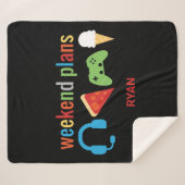 Couverture Sherpa Plans du week-end Gamer Kids Video Game Snacks (Devant (Horizontal))