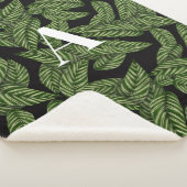 Couverture Sherpa Plante de feuille tropicale moderne Imprimer Monog (3/4)