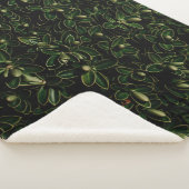 Couverture Sherpa Plante de feuille verte (3/4)