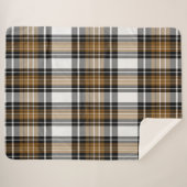 Couverture Sherpa Plaqué Brown Et Noir (Devant (Horizontal))