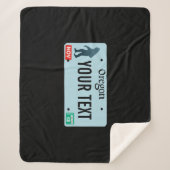 Couverture Sherpa Plaque de licence Oregon Sasquatch (Devant)