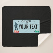 Couverture Sherpa Plaque de licence Oregon Sasquatch (Devant (Horizontal))