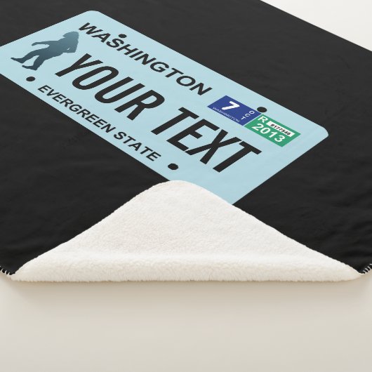 Couverture Sherpa Plaque de licence Washington Sasquatch (3/4)
