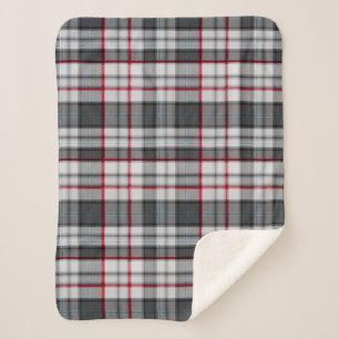 Couverture Sherpa Plaque de tartane texturée grise