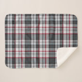 Couverture Sherpa Plaque de tartane texturée grise (Devant (Horizontal))