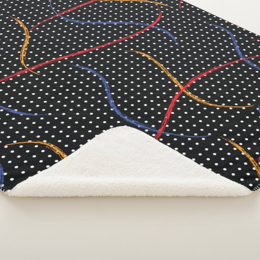 Couverture Sherpa Plaque et points de peinture rétro (3/4)