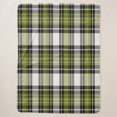 Couverture Sherpa Plat vert olive et noir (Devant)