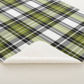 Couverture Sherpa Plat vert olive et noir (3/4)